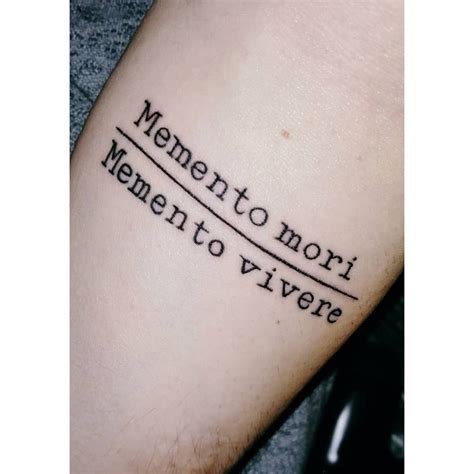 memento vivere tattoo